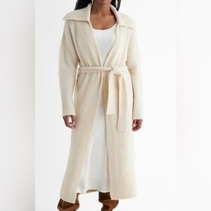 Express Soft Cream Belted Robe